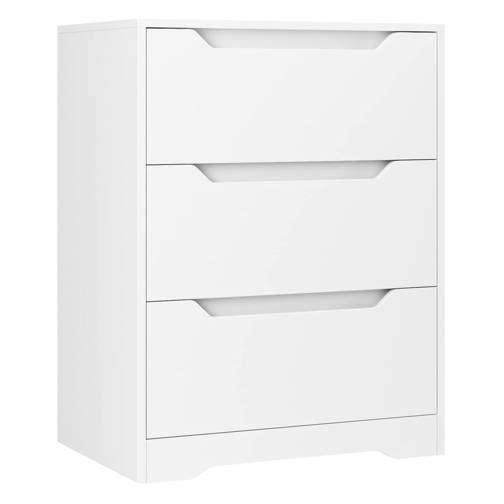 White 3 Drawer Wood Dresser R335