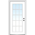 Steel Primed Left-Hand Inswing Full Lite Single Prehung Front Door 36" x 80" W899871