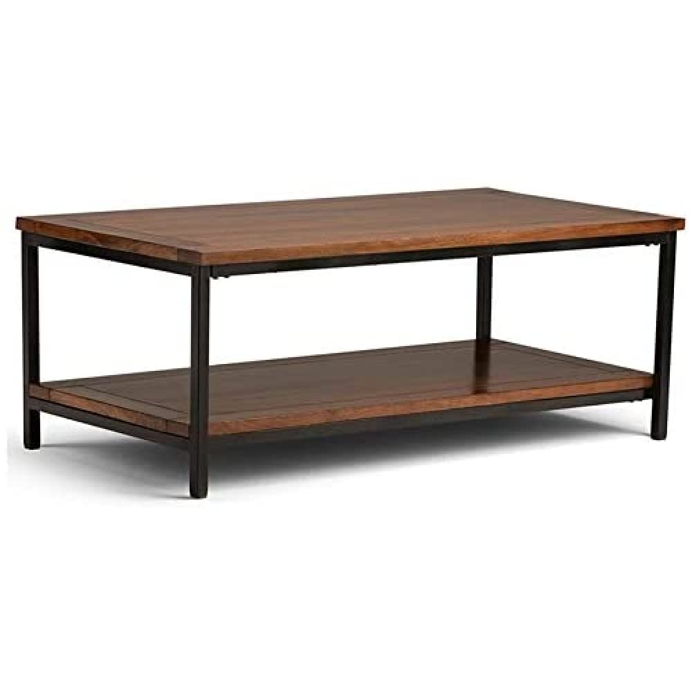 48 inch Dark Cognac Brown Mango Wood Coffee Table H649