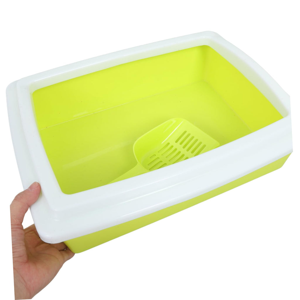 Open Top Cat Litter Box with Frame Semi-Enclosed P95699