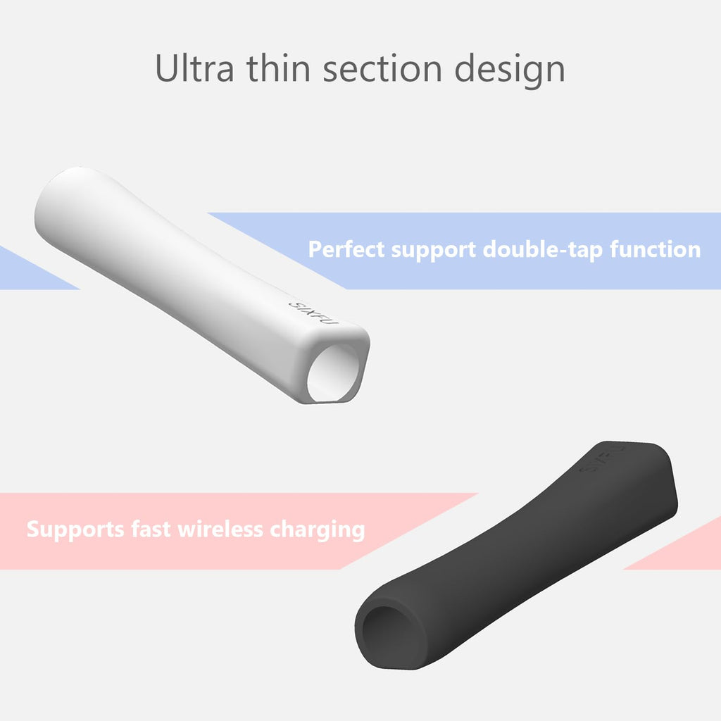 Black White 2 PCS Stylus Pen Grip L59397