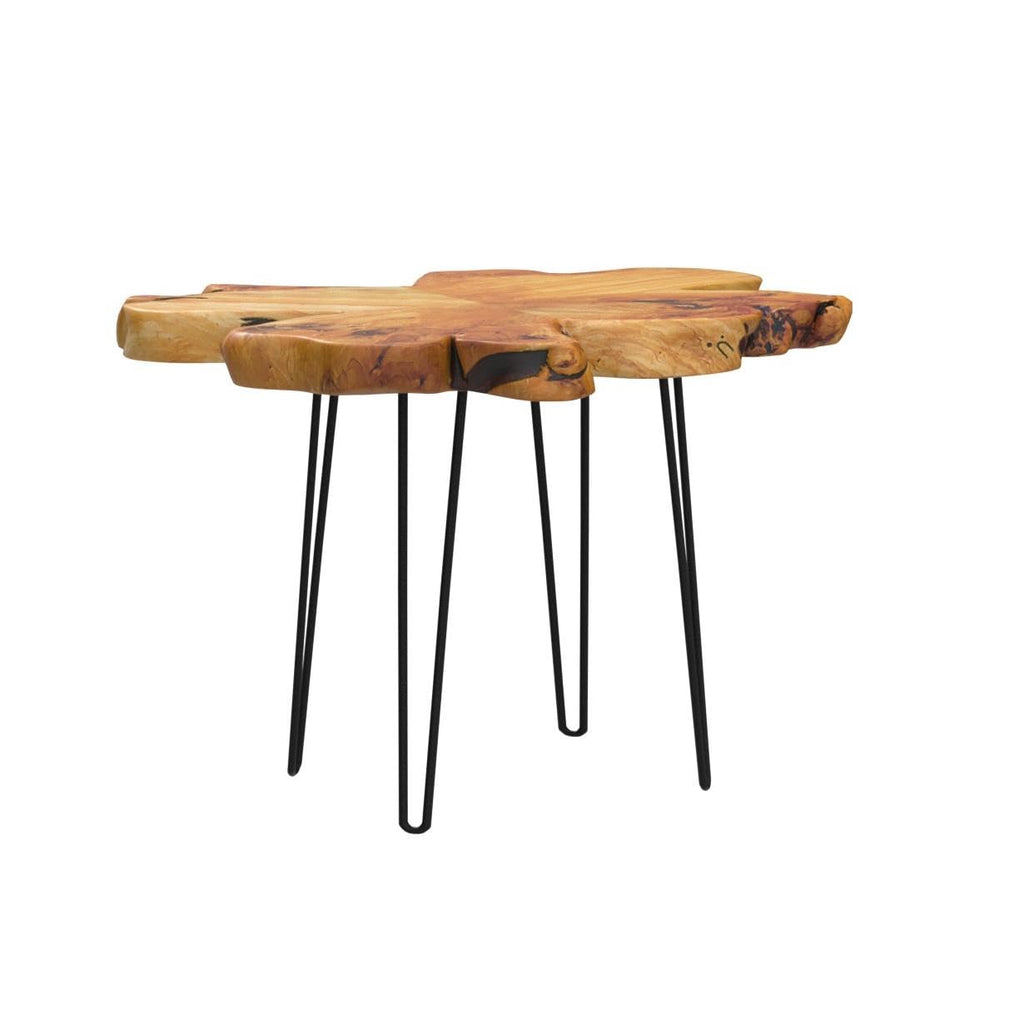 Flower-Shaped Live Edge Cedar Coffee Table U19381