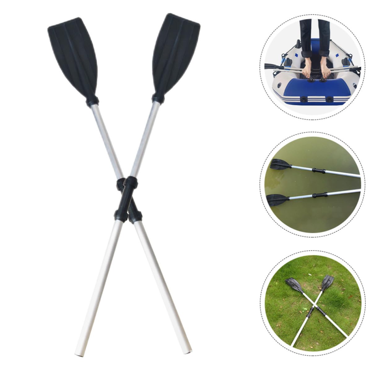 2pcs Adjustable Aluminum Alloy Kayak Paddle Set D303