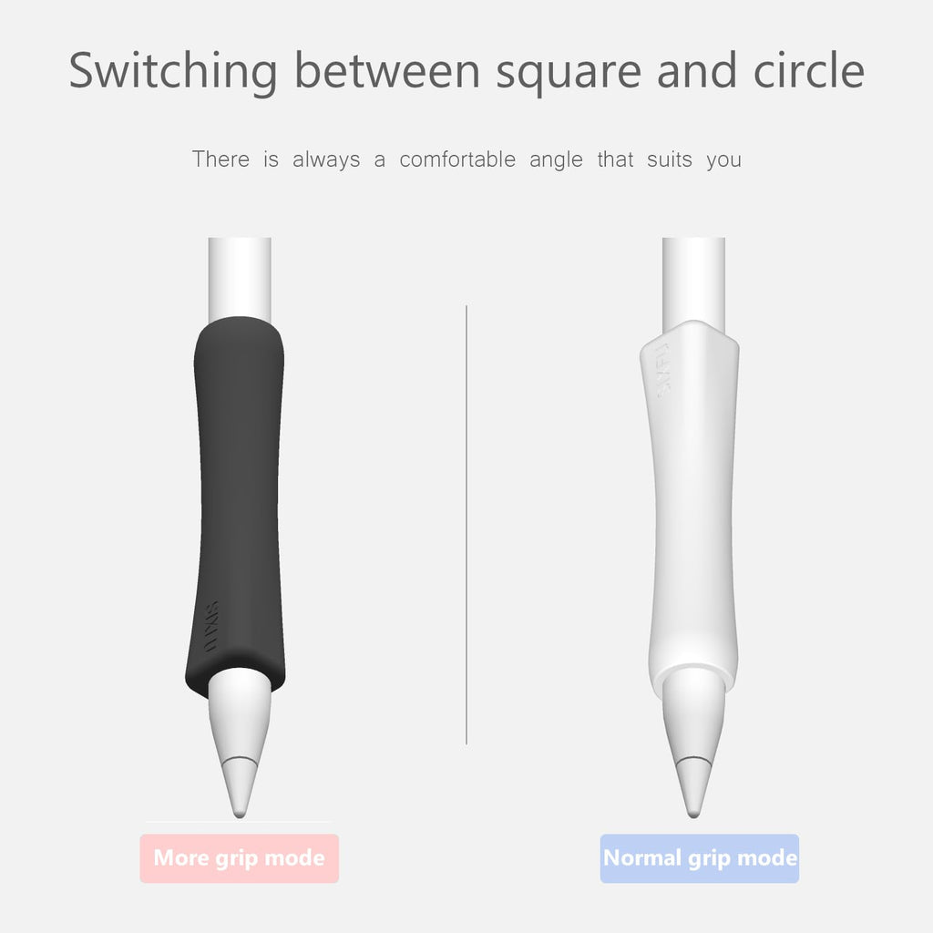 Black White 2 PCS Stylus Pen Grip L59397