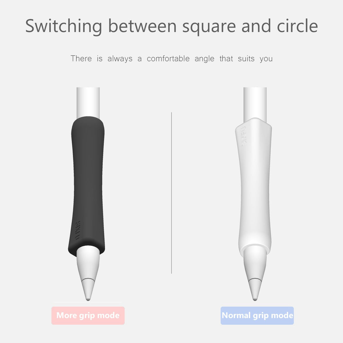 Black White 2 PCS Stylus Pen Grip L59397