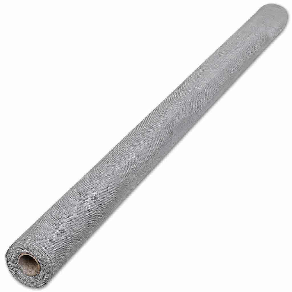 Aluminum Mesh Screen 39.4"x196.9" Silver J5076