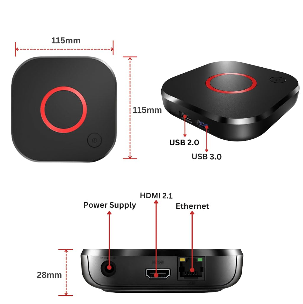 4K HDR TV Streaming Device with 1GB DDR4 RAM 4GB Flash Memory Dual-Band WiFi S19376