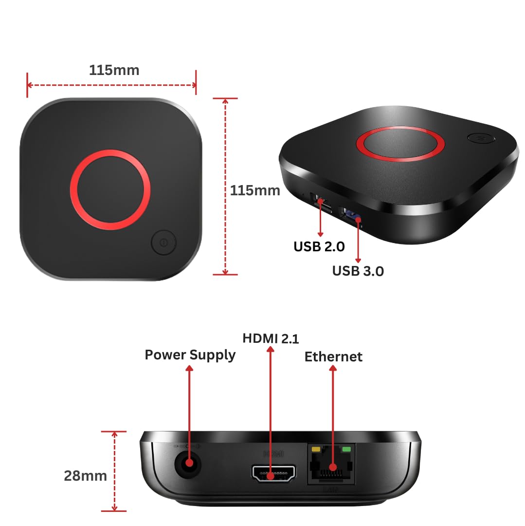 4K HDR TV Streaming Device with 1GB DDR4 RAM 4GB Flash Memory Dual-Band WiFi S19376