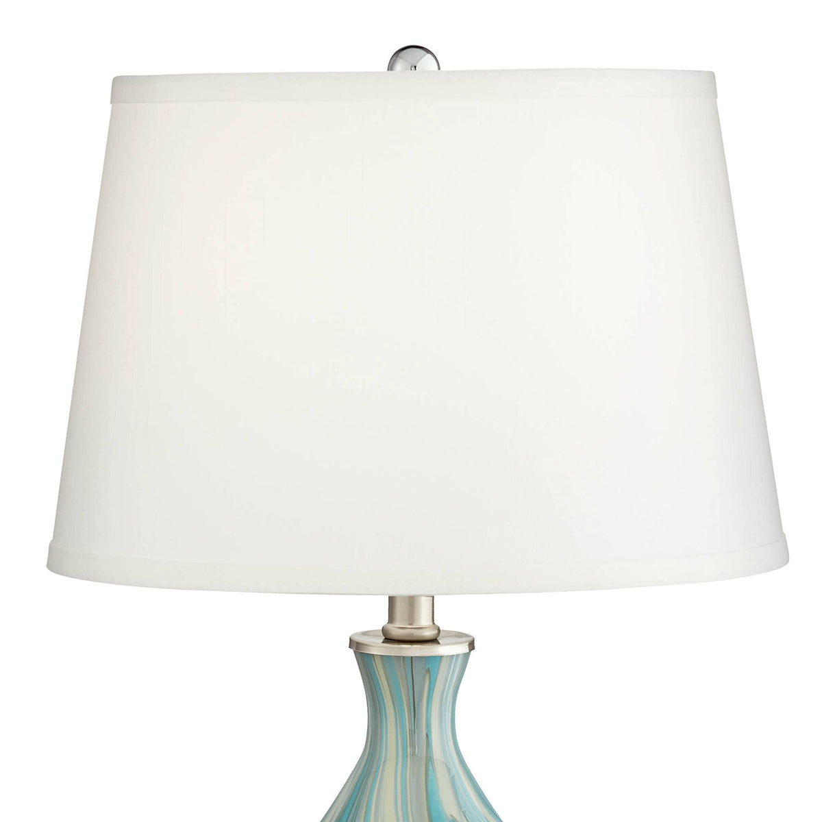 22" Blue Art Glass Table Lamp J235520