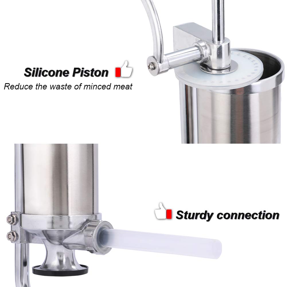 Stainless Steel Vertical Sausage Stuffer with 8 Stuffing Tubes U460378