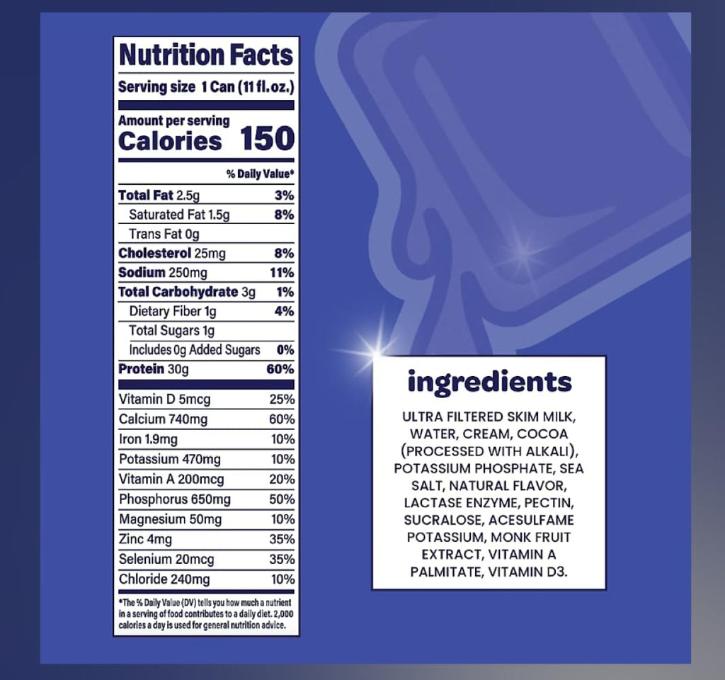 Chocolate Protein Milk Shake 30g Protein 15 Pack E9831