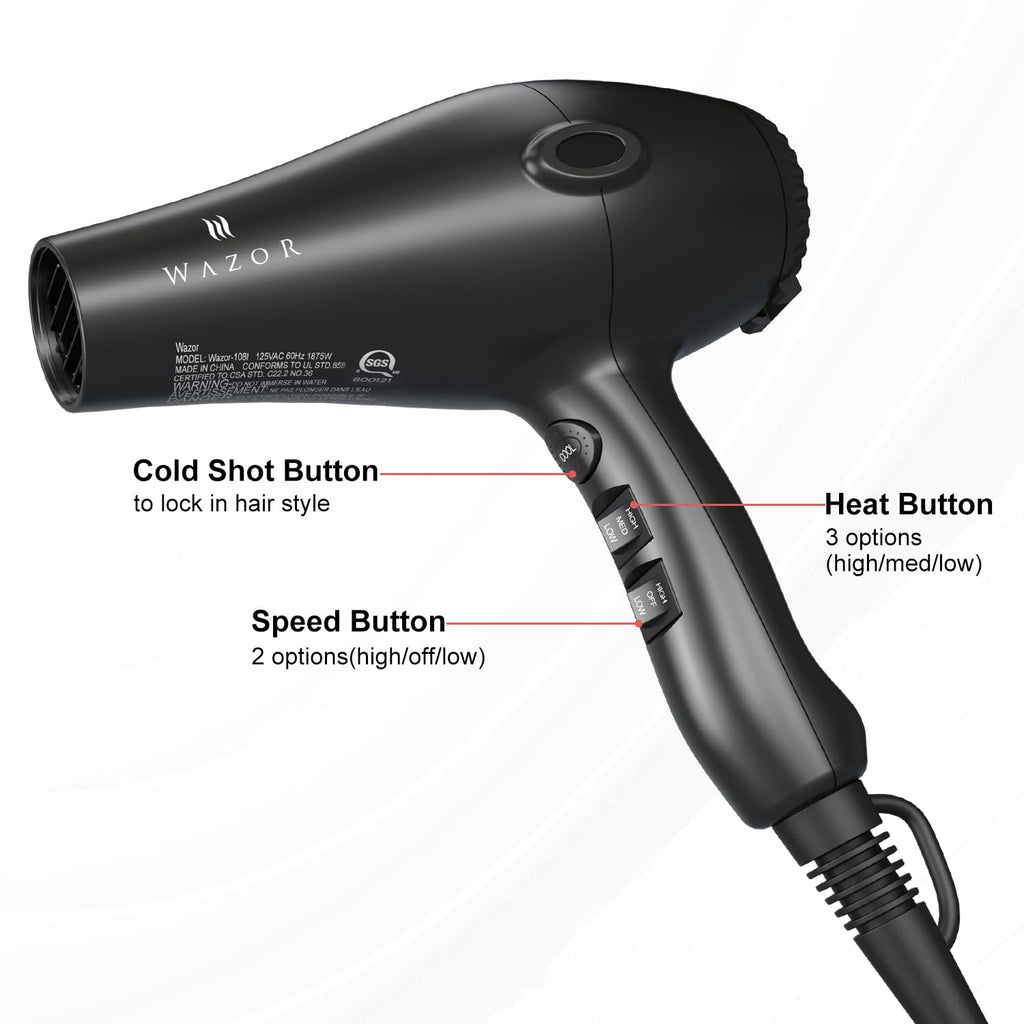 1875W Ionic Hair Dryer with Diffuser W31136