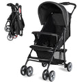 Lightweight Compact Toddler Travel Stroller with Canopy, 5-Point Harness, Storage Basket, One-Hand Fold, Black L953048