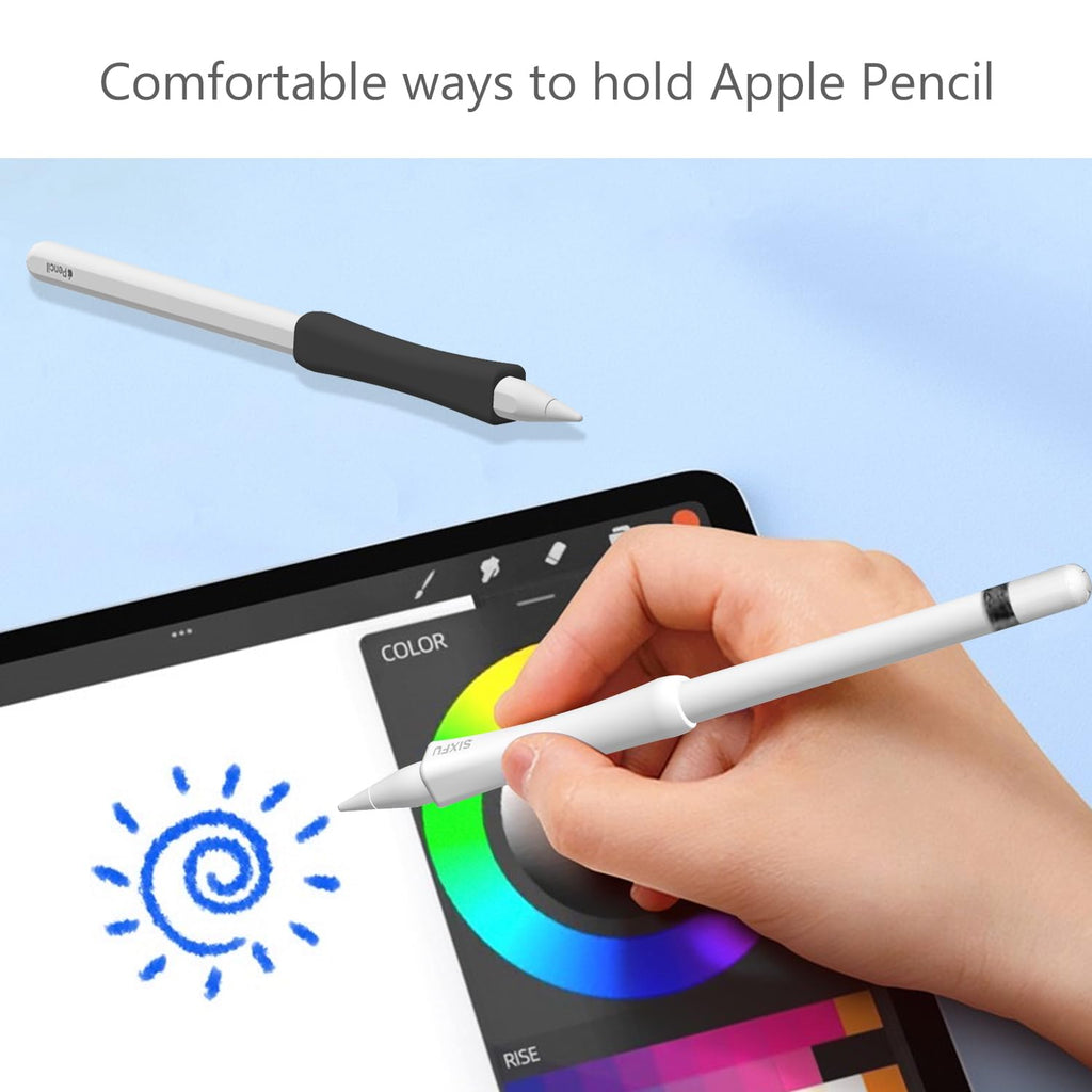 Black White 2 PCS Stylus Pen Grip L59397