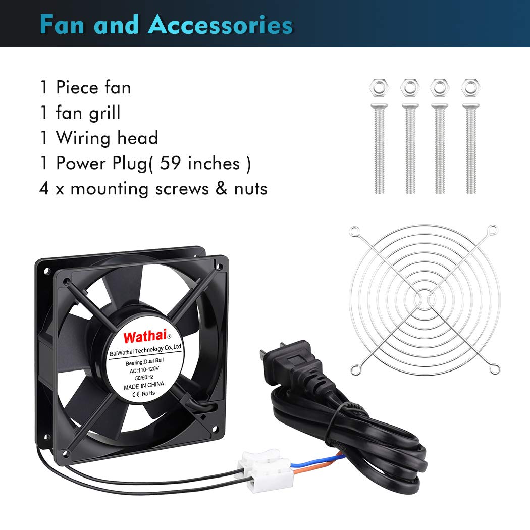 120mm AC Axial Exhaust Fan Dual Ball U98809