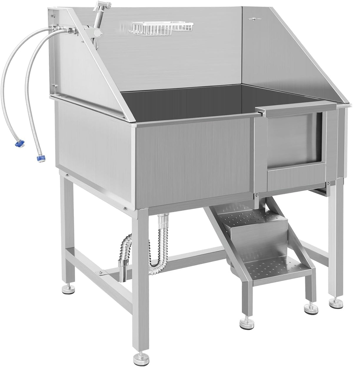 38" Stainless Steel Dog Grooming Tub with Stairs G656