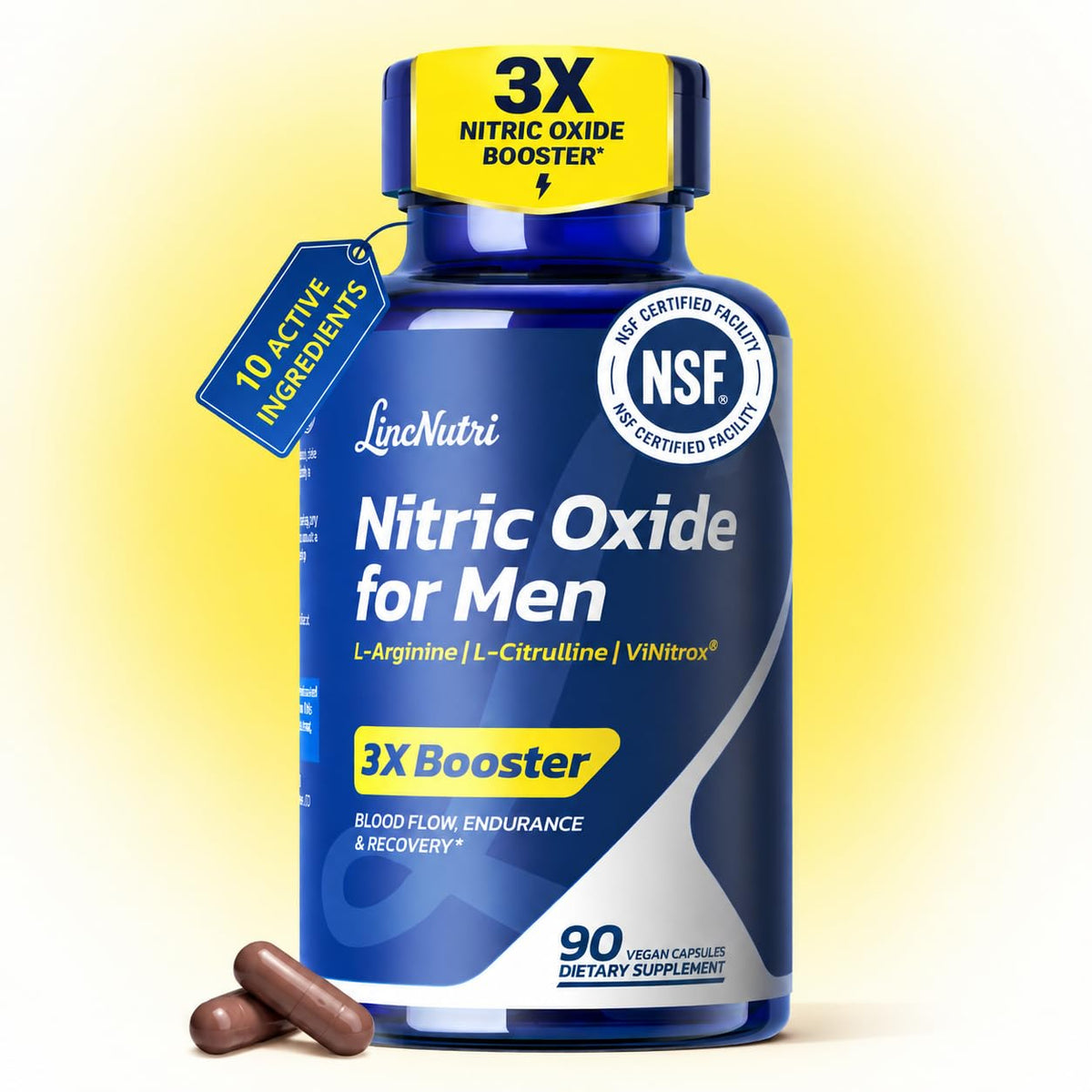Nitric Oxide Supplements for Men 30-Day Supply J5394