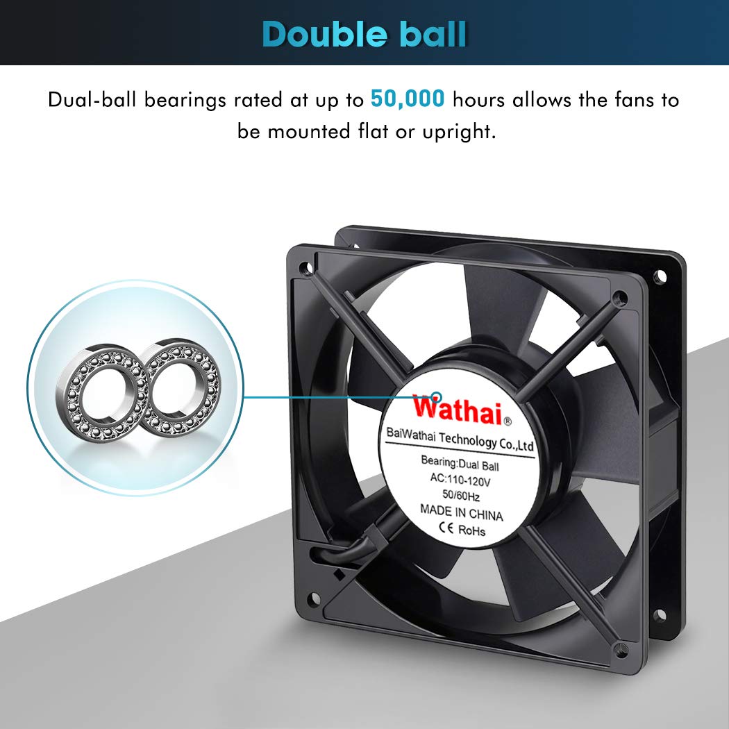 120mm AC Axial Exhaust Fan Dual Ball U98809