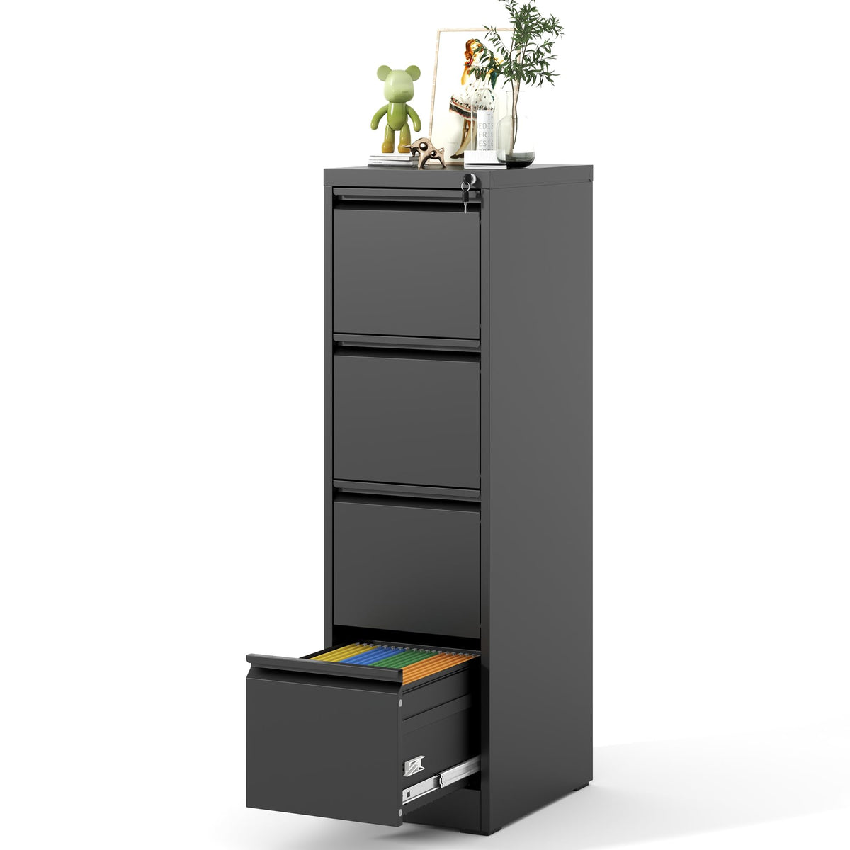 4 Drawer Metal File Cabinet with Lock D83920