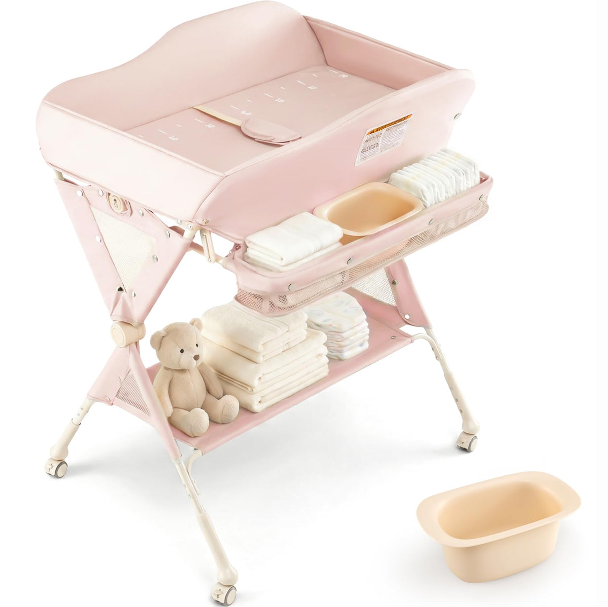 Portable Baby Changing Table with Wheels X966760