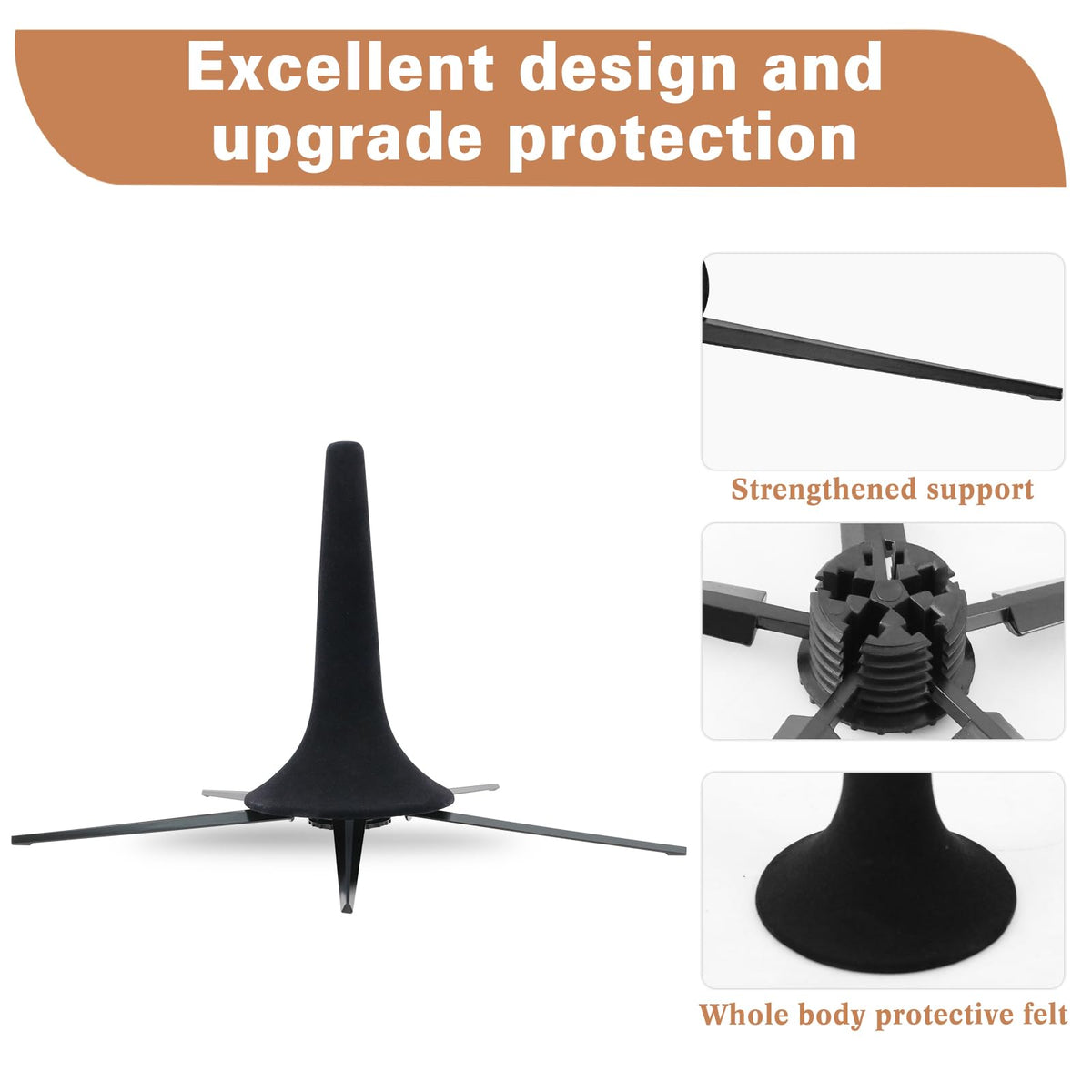 Portable 5 Legs Foldable Trumpet Stand with Cleaning Kit L2091