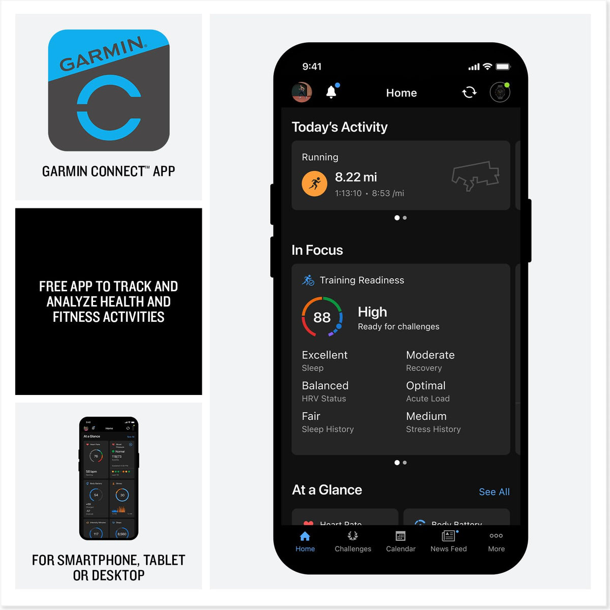 Black 51mm Smartwatch P164
