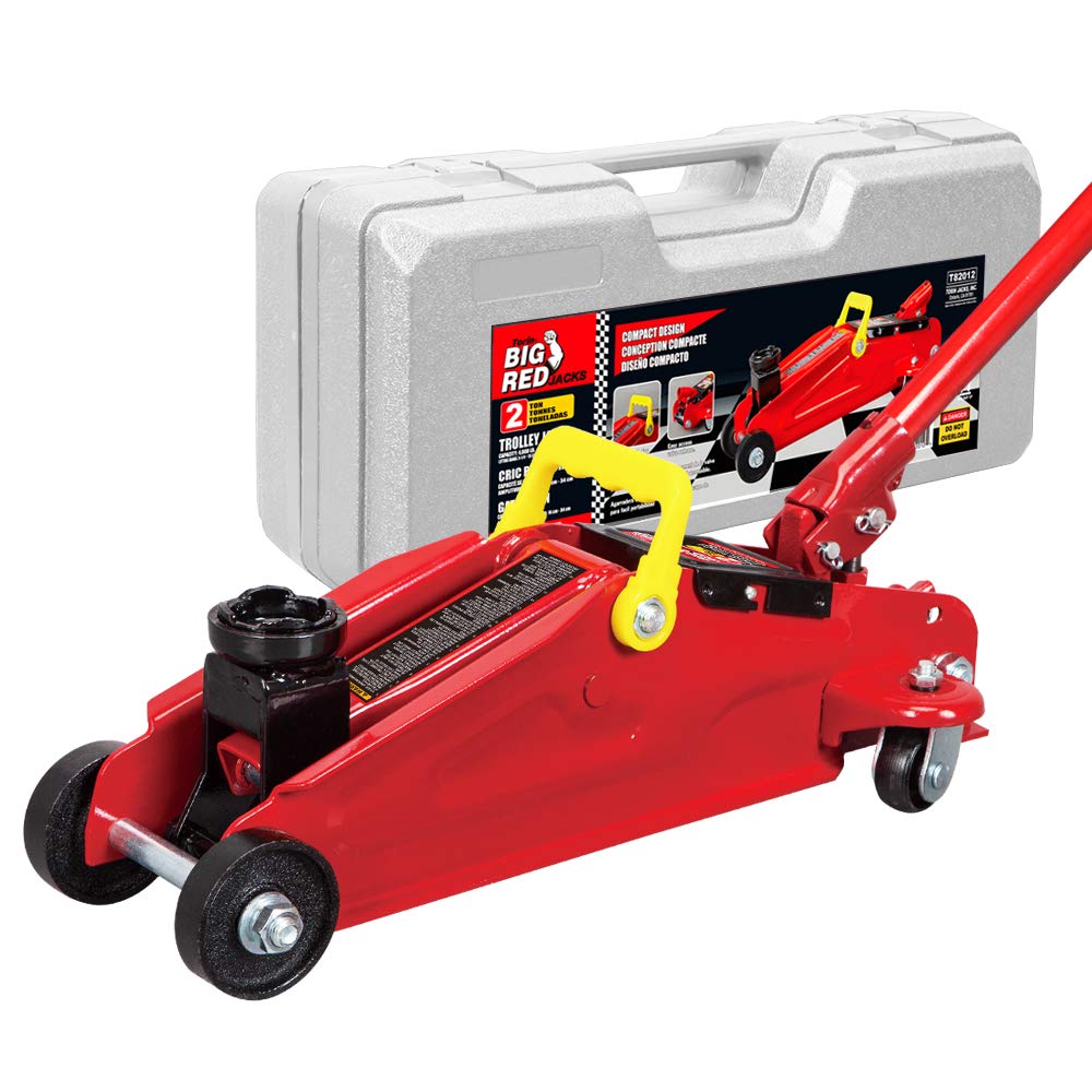2 Ton Hydraulic Trolley Floor Jack with Carrying Case, Red S964