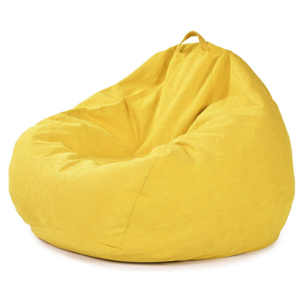Flannel Bean Bag Chair Cover Yellow O8575