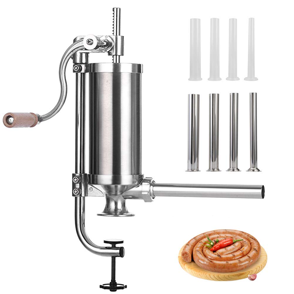 Stainless Steel Vertical Sausage Stuffer with 8 Stuffing Tubes U460378