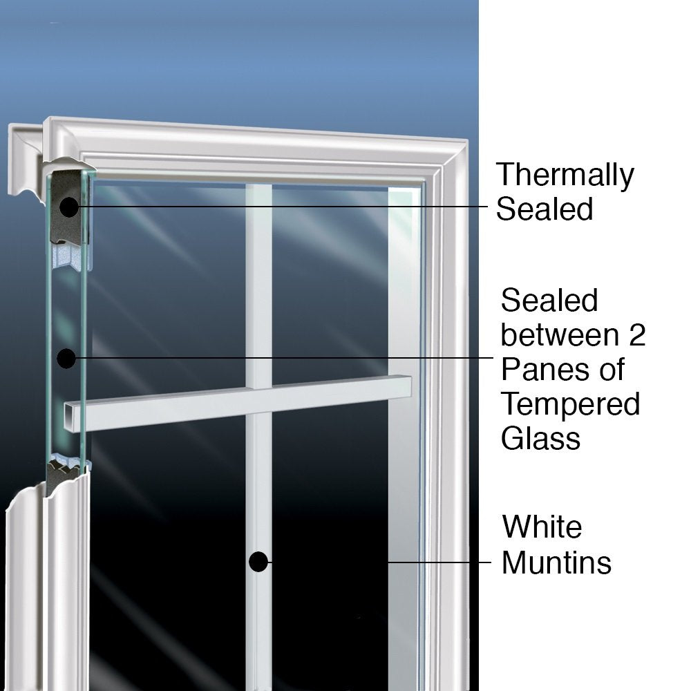 Steel Primed Left-Hand Inswing Full Lite Single Prehung Front Door 36" x 80" W899871