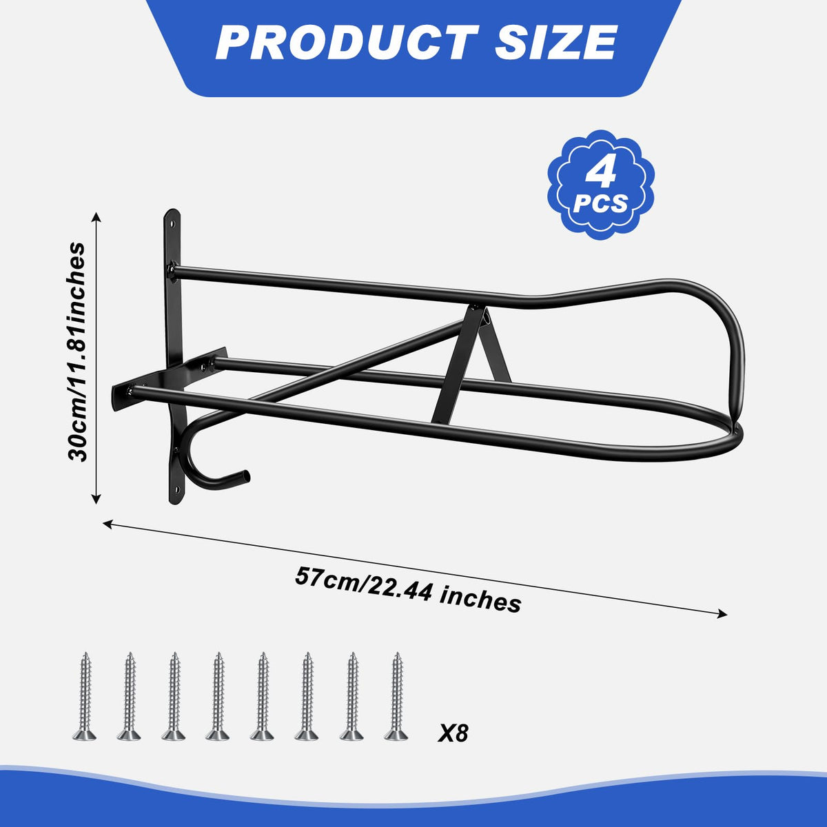 4 Sets Wall Mounted Saddle Rack O4506