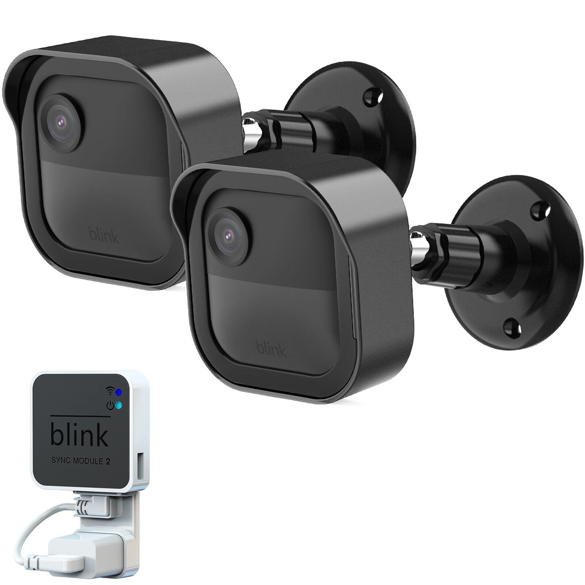 Black 2 Pack Weatherproof Adjustable Camera Mount Z7612