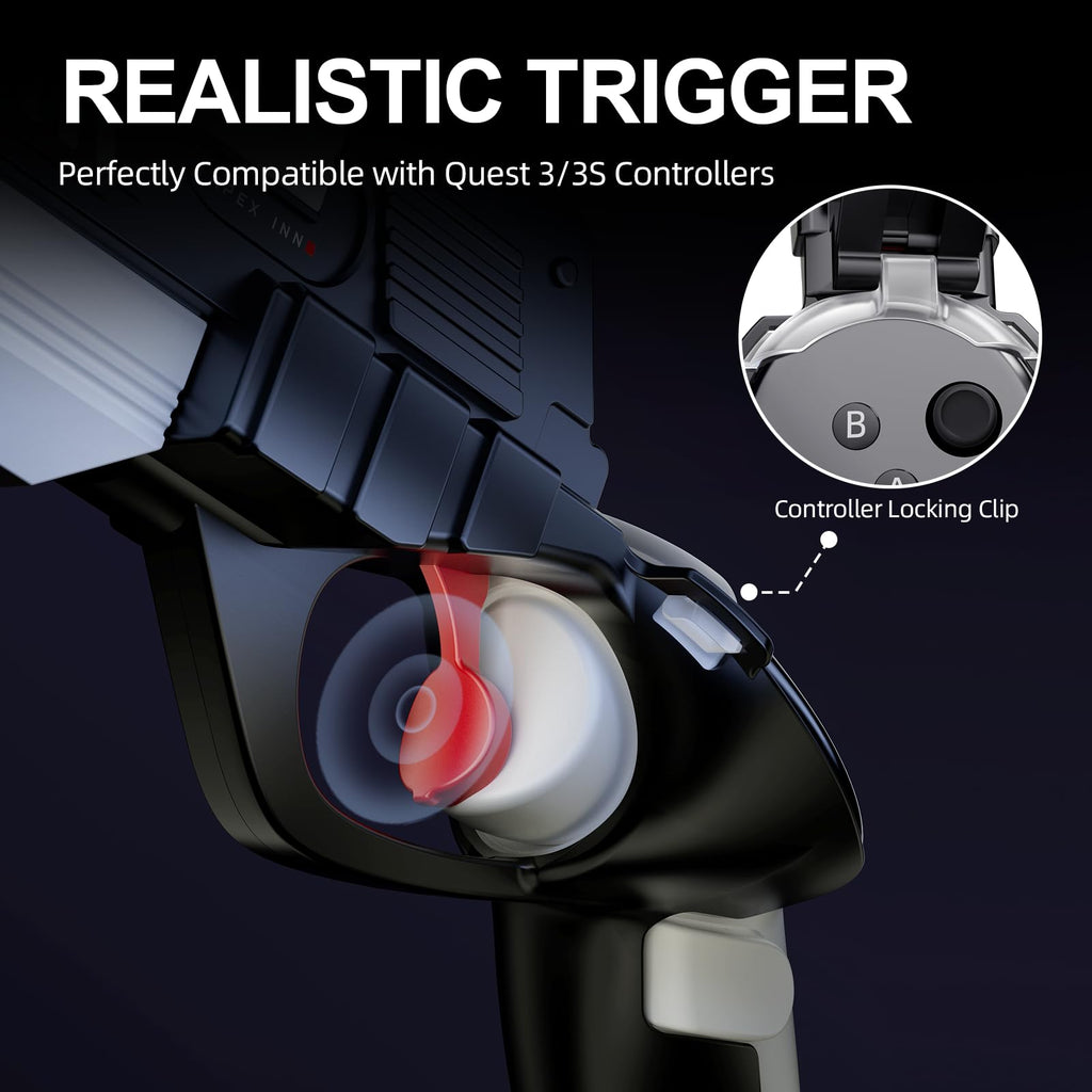 Controller Accessories Haptic Gun Stock Cover Compatible with Meta Quest 3S and Meta Quest 3 G94941