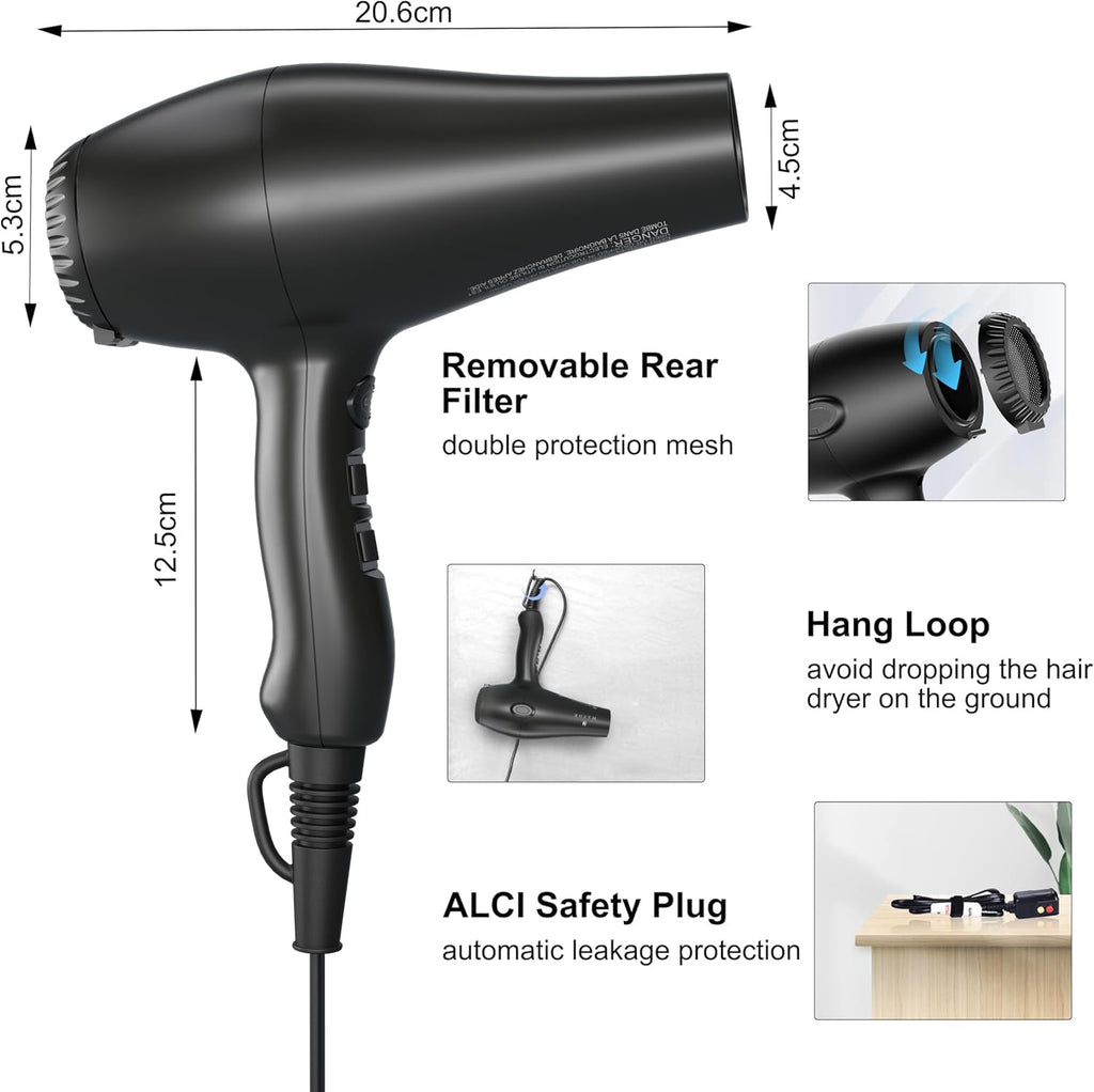 1875W Ionic Hair Dryer with Diffuser W31136
