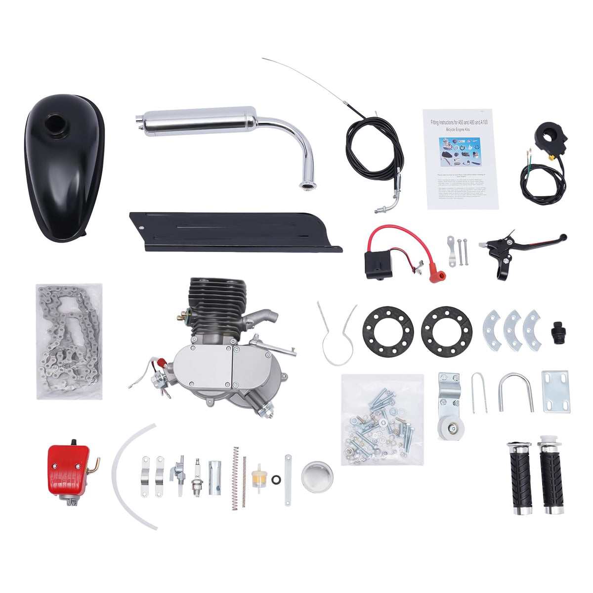 2 Stroke 100cc Bicycle Engine Kit with 36 Tooth Sprocket F470
