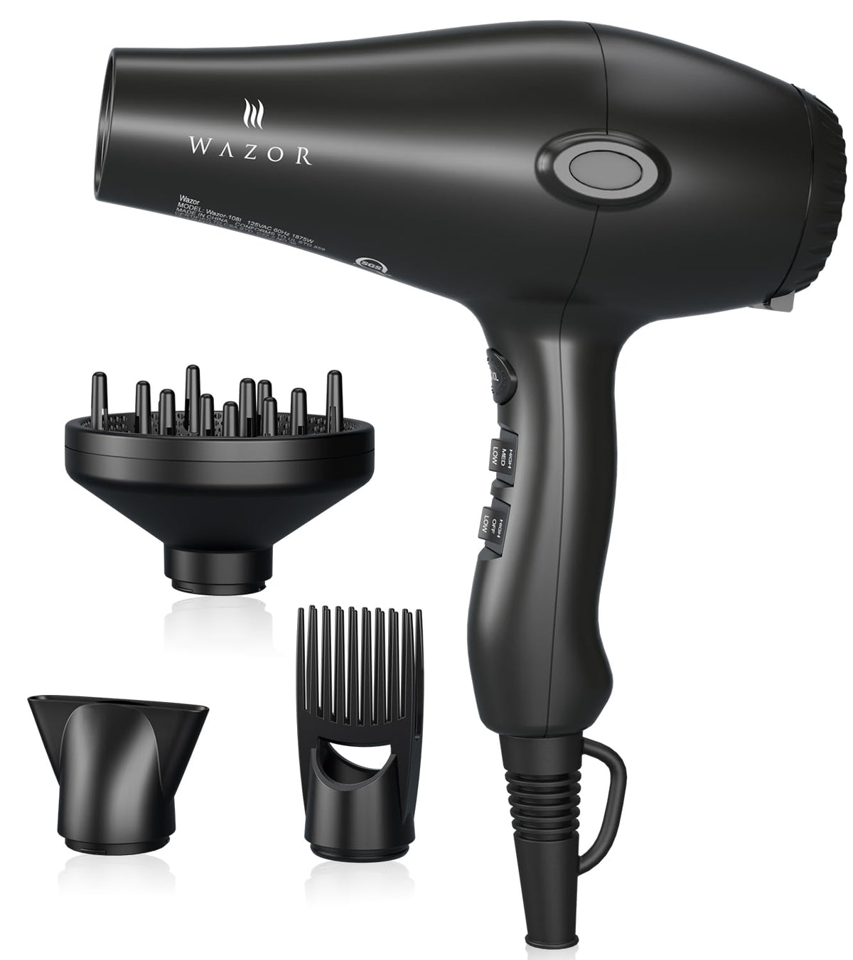 1875W Ionic Hair Dryer with Diffuser W31136