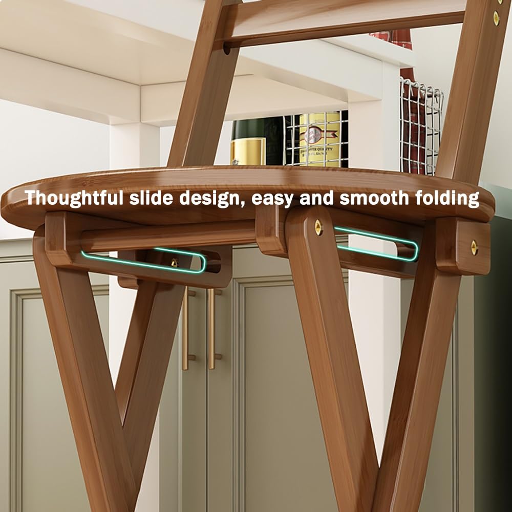 Teal 30in Folding Bamboo Dining Chair with Backrest and Footrest C499