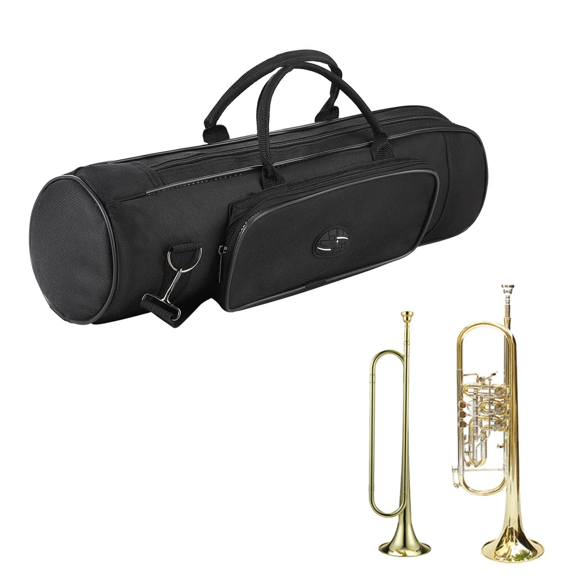 Waterproof Trumpet Carrying Bag with Adjustable Shoulder Strap Y108203