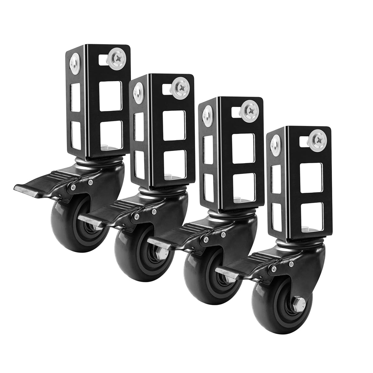 3" Heavy Duty Locking Caster Wheels 4PCS Black D577