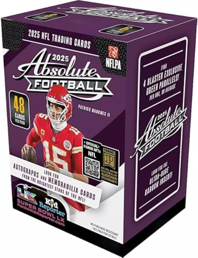 2025 Absolute Football Blaster Box with 48 Trading Cards Y9037