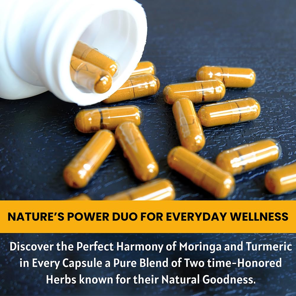 Organic Moringa Turmeric Black Pepper 120 Capsules C892