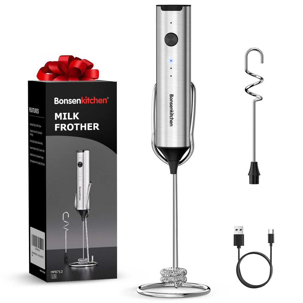 Rechargeable 3-Speed Handheld Milk Frother I7186