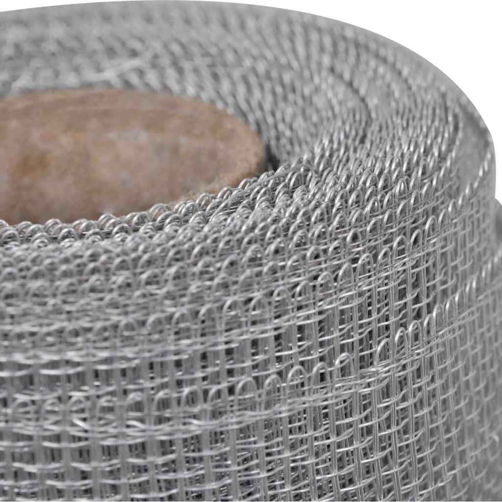 Aluminum Mesh Screen 39.4"x196.9" Silver J5076