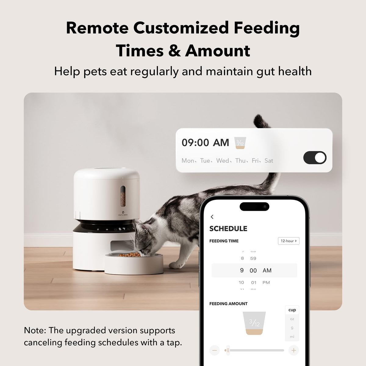 Automatic Cat Feeder 5G WiFi 3L White I7041
