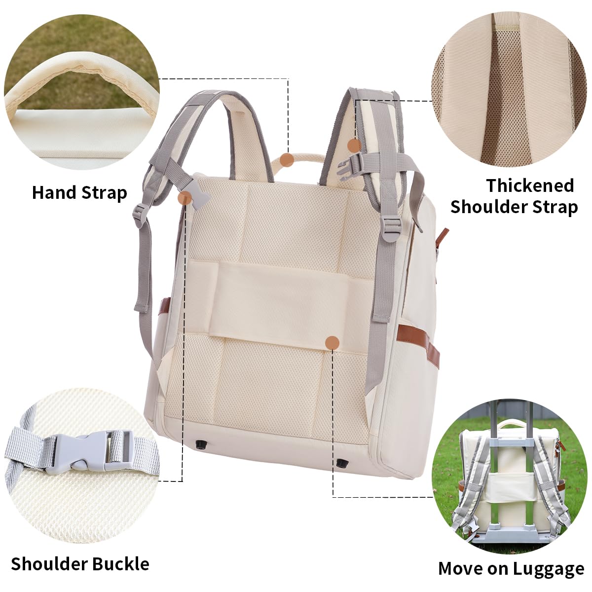 White Breathable Mesh Pet Backpack D637009