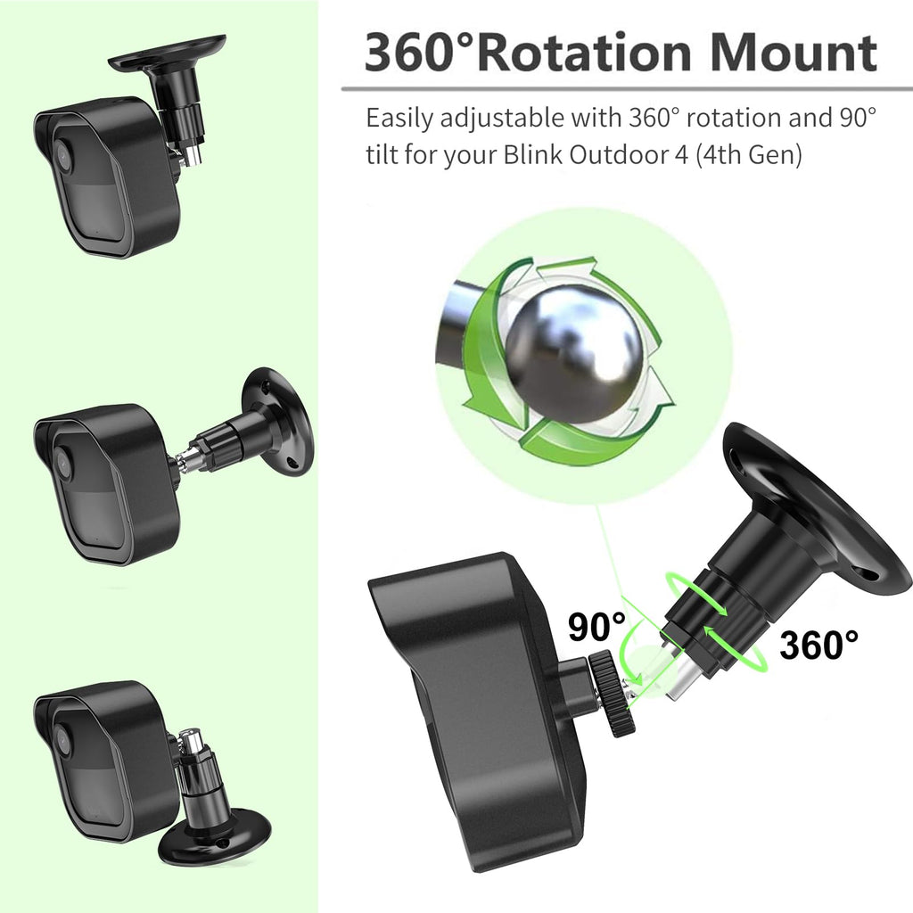 Black 2 Pack Weatherproof Adjustable Camera Mount Z7612