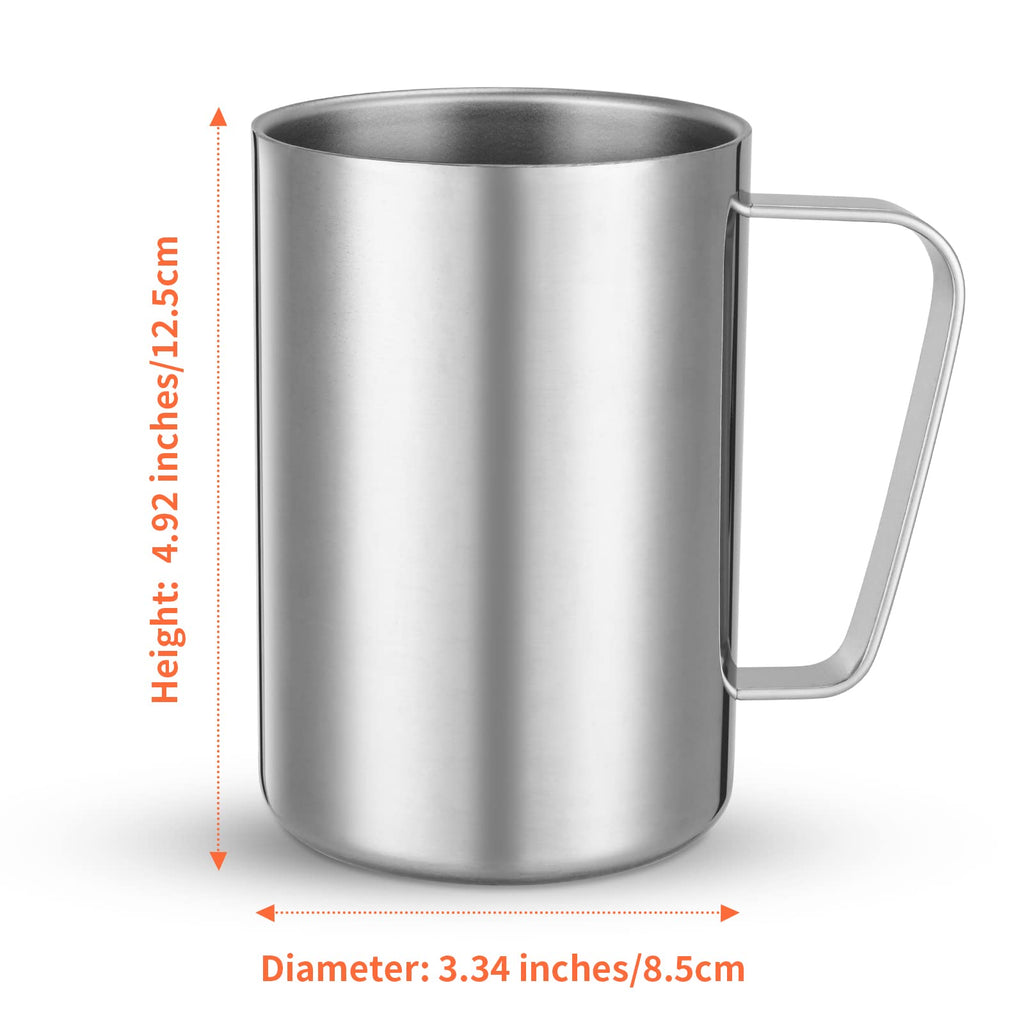 2 Pcs 16.9oz Stainless Steel Double Wall Vacuum Insulated Mug A842