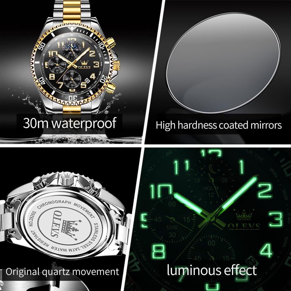 Mens Stainless Steel Waterproof Analog Watch T55292