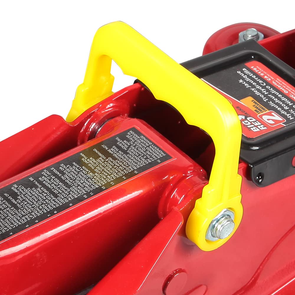 2 Ton Hydraulic Trolley Floor Jack with Carrying Case, Red S964