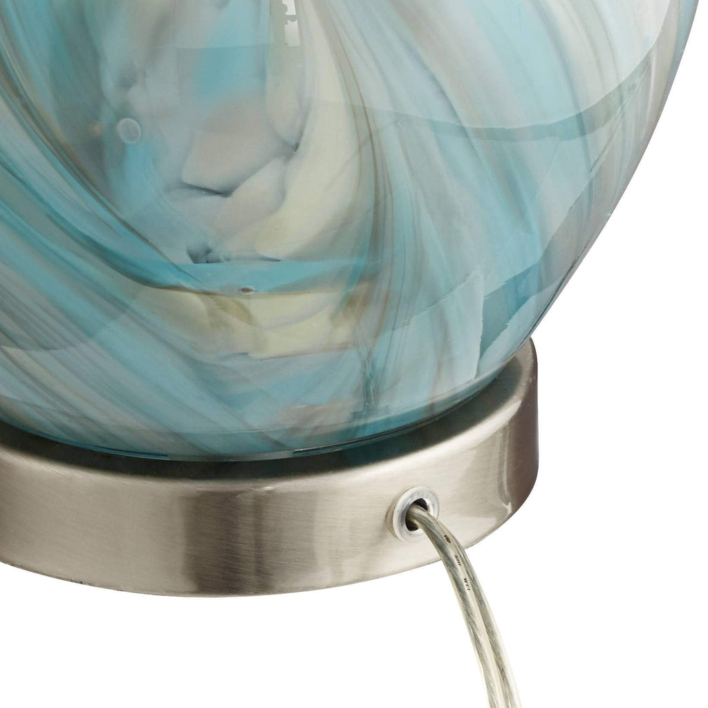 22" Blue Art Glass Table Lamp J235520
